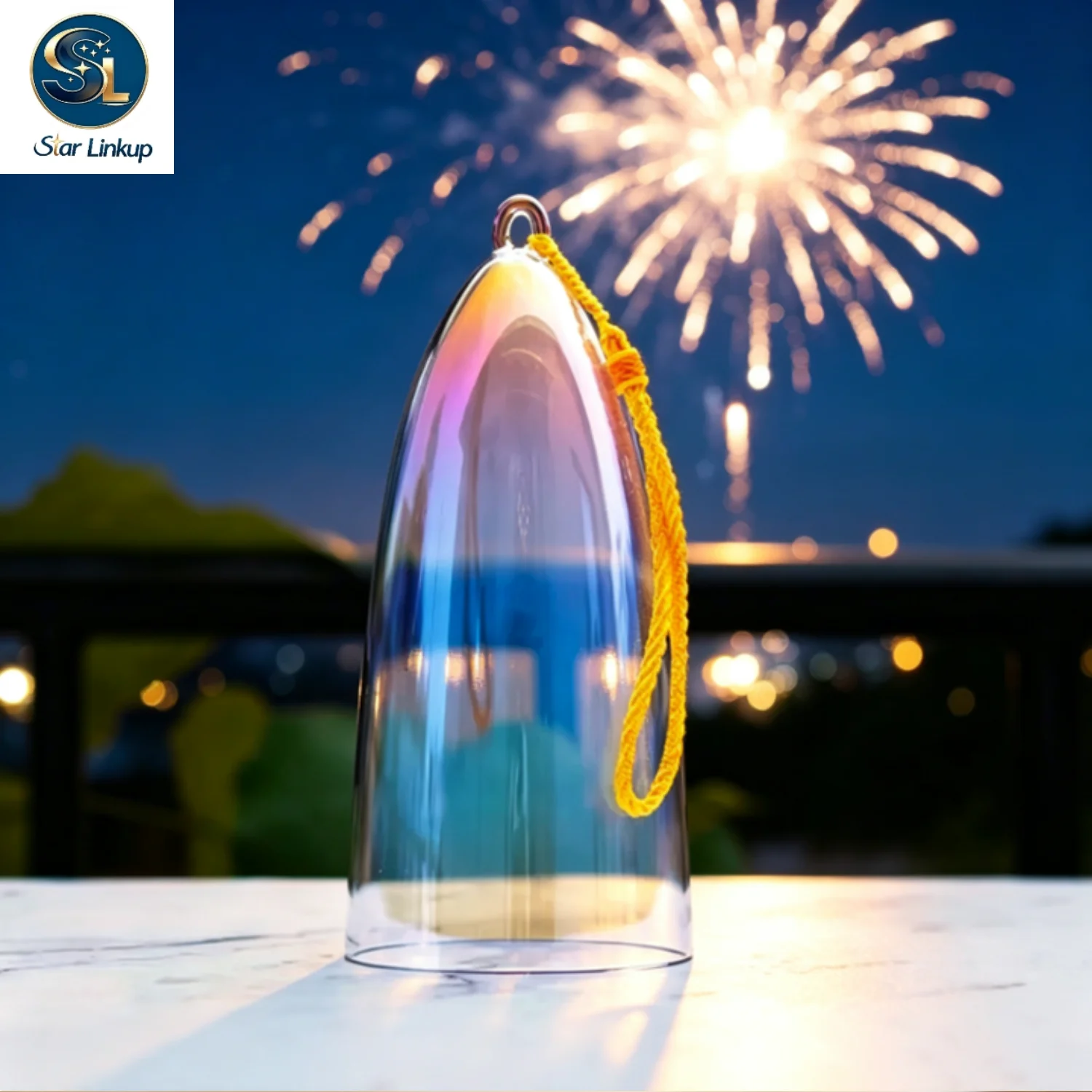 STAR LINKUP 5-6 inch Colorful Crystal Bell Yoga Meditation Clear Crystal Singing Bowl Sound Healing Quartz Bowls Handmade Percussion Instruments