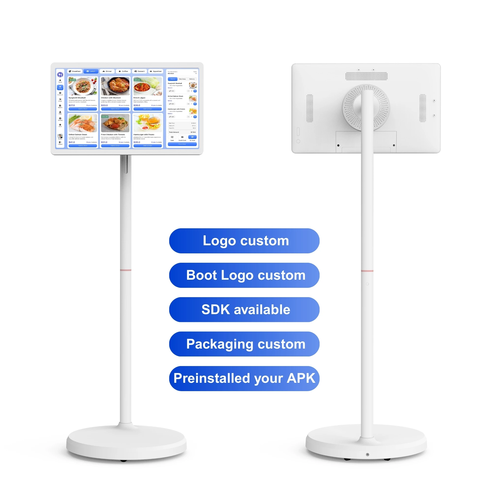 

21,5-дюймовый Android12 Smart TV портативный монитор экран умные интерактивные дисплеи планшет сенсорные экраны умный подвижный для ресторана