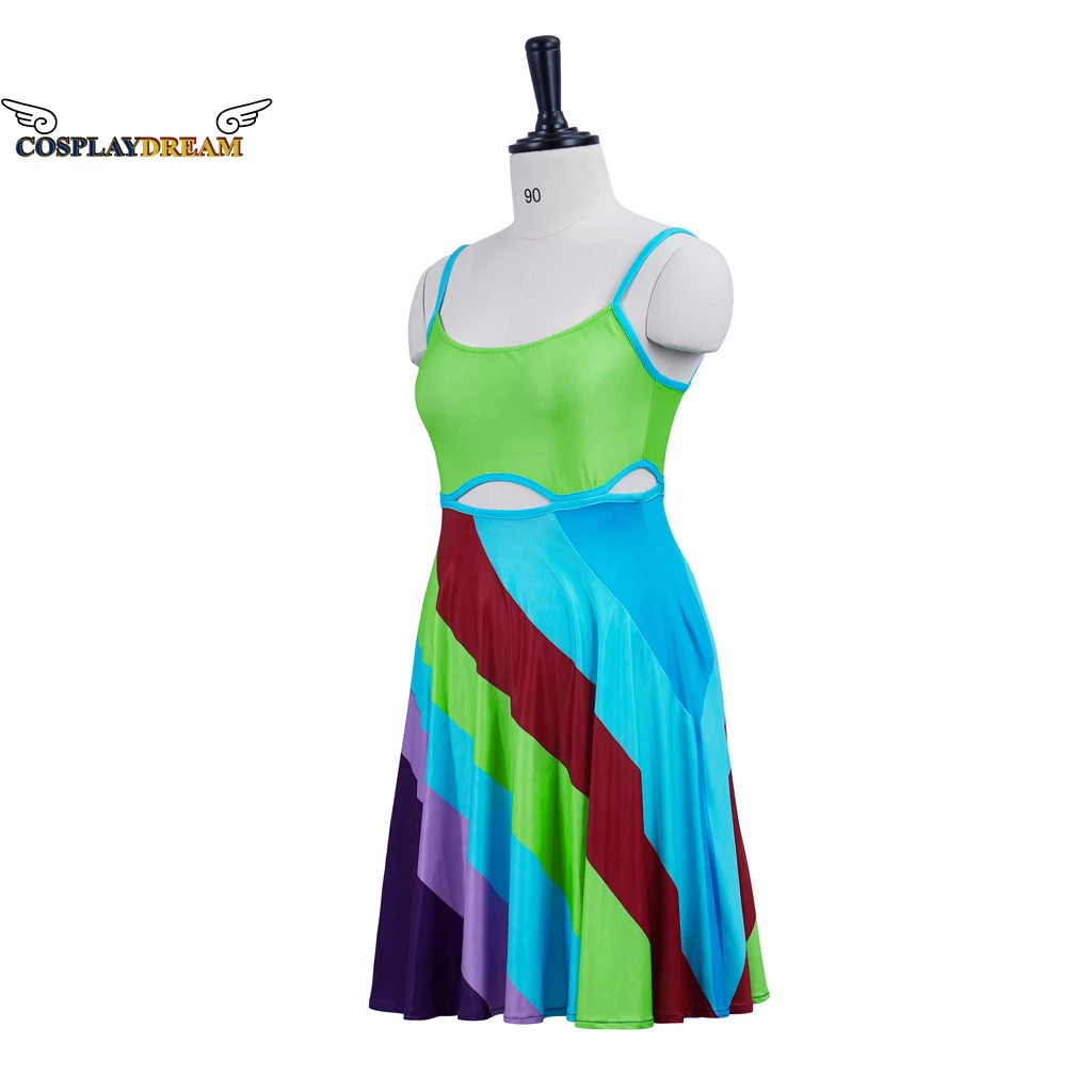 Suddenly 30 Cosplay Halter Green Mini Swimming Skirt Sexy Backless Summer Beach Sundress Vintage Party Dress Streetwear