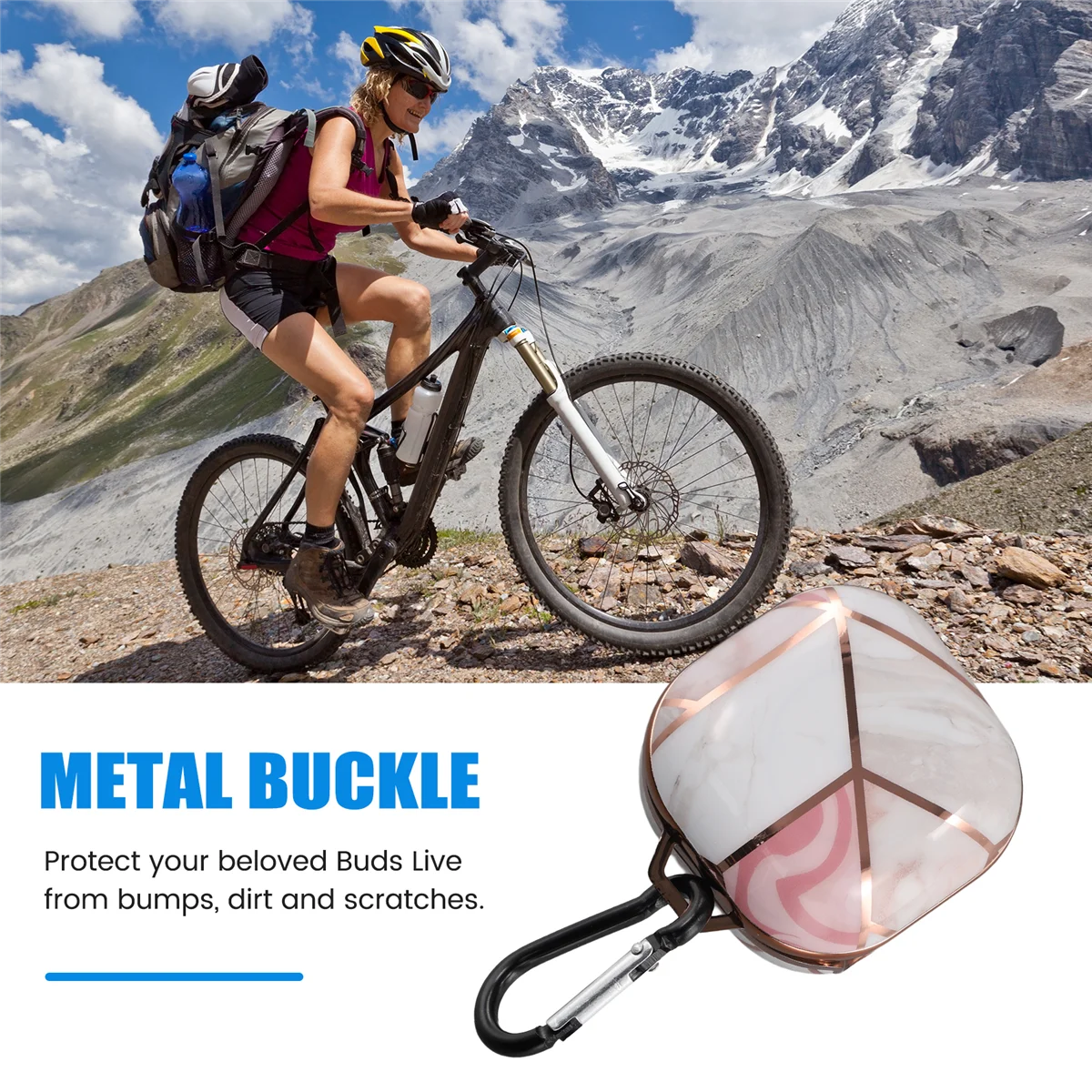 حافظة سماعة أذن فاخرة مطلية بالكهرباء لهاتف Samsung Galaxy Buds Live_BSH