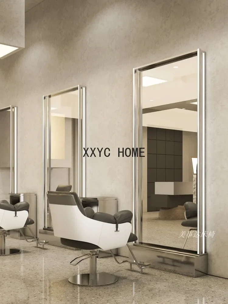 Single-Sided Double-Sided aço inoxidável espelho, corte do cabelo e Perming