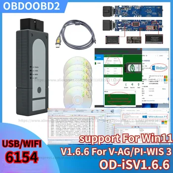 WIN11 Für VAS6154 Wifi OBD2 ODIS 1,6,6 für Audi Skoda v-w Diagnose Bluetooth VAS6154 WIFI Voller Chip UDSSupport GEKO FORpiwis 3