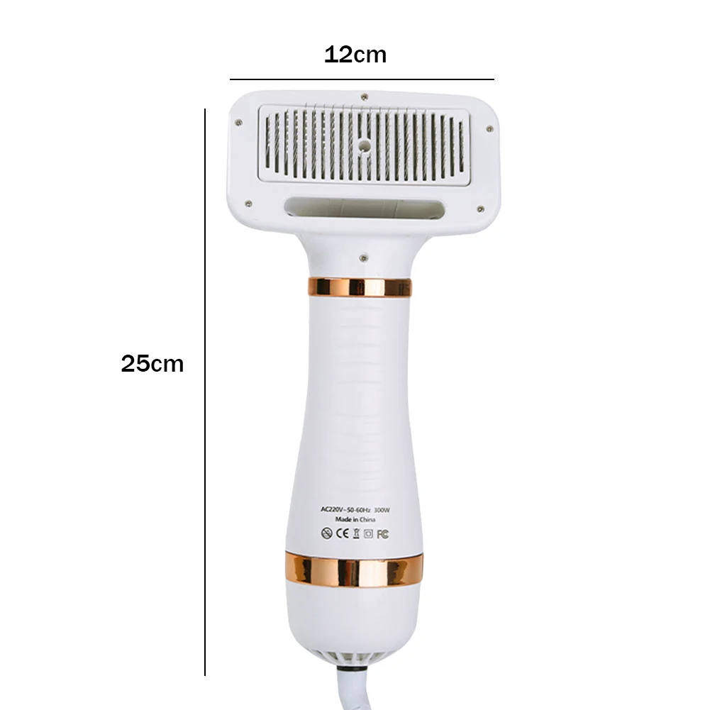 Pet Dog Hair Dryer 2-in-1 Cat Dog Dryer Grooming And Care Adjustable Temperature Low Noise Pet Blow Dryer Comb Cat Dog Supplies