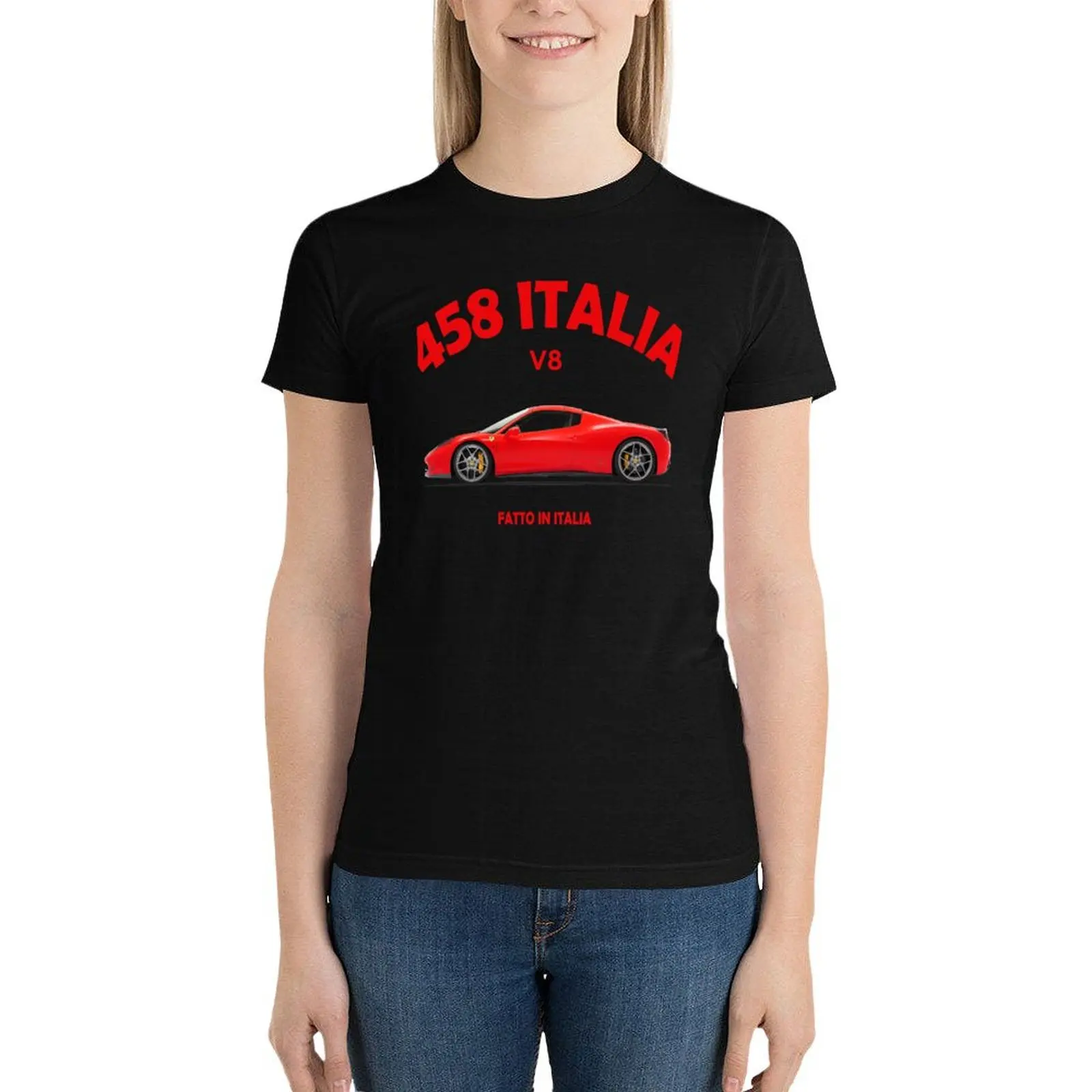 

The 458 Italia T-Shirt funny shirts graphic tees Blouse oversized t shirts for Women graphic