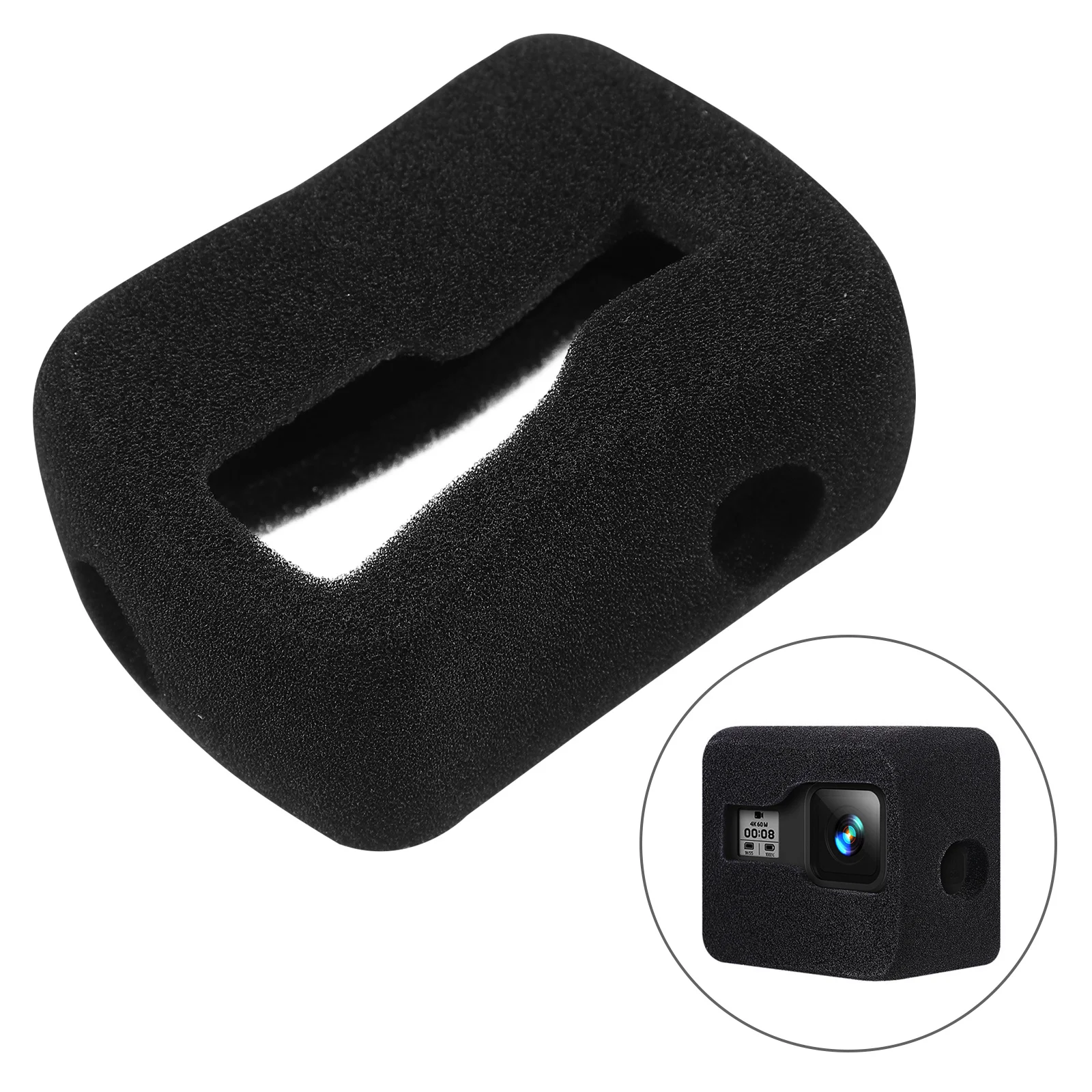 

Camera Windproof Protective Cover Sponge Noise Reduction Shockproof Case Compatible for Gopro Hero8 Lightweight Durable Camera