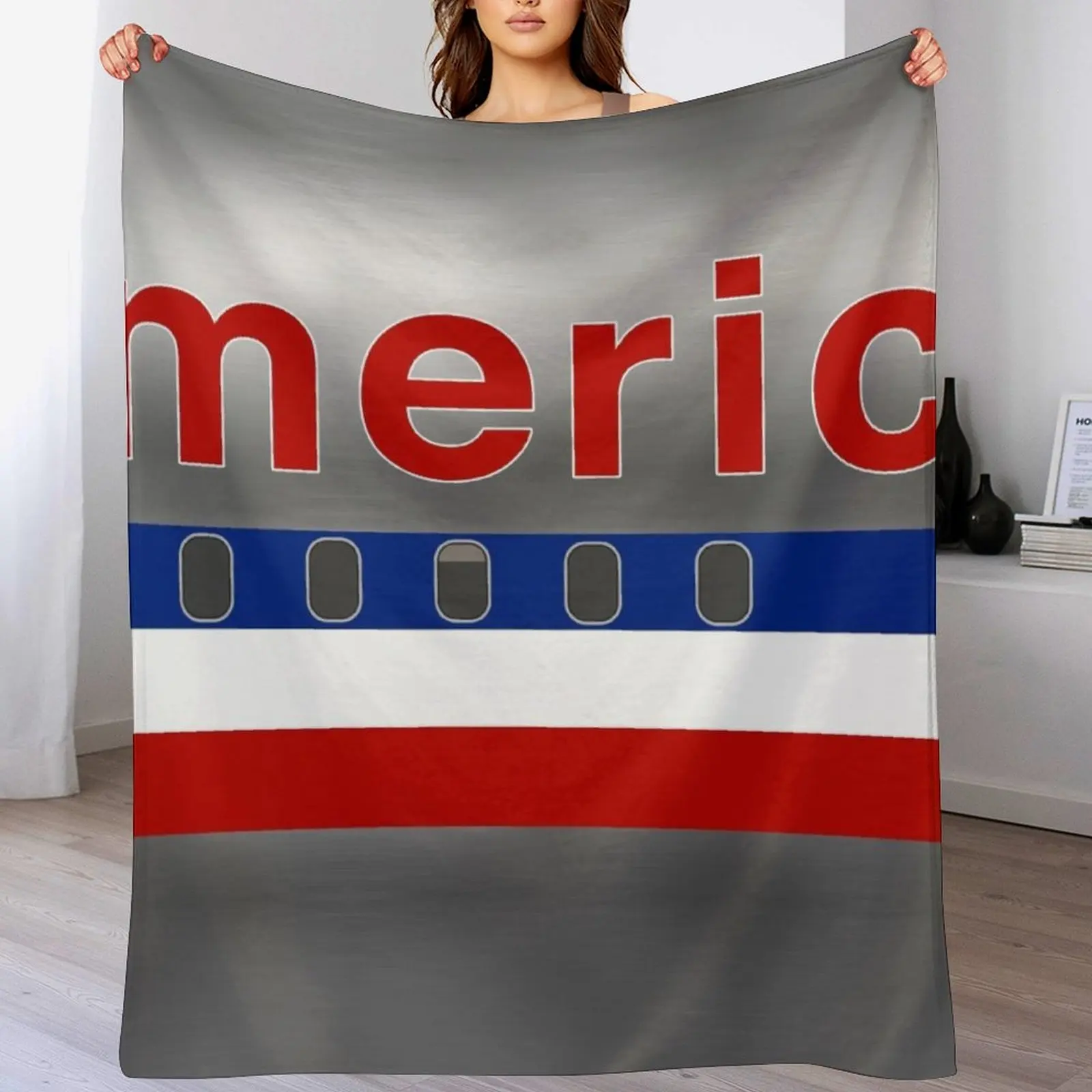 

Plane Tees - American Airlines (Classic) Throw Blanket Furry for sofa Blankets