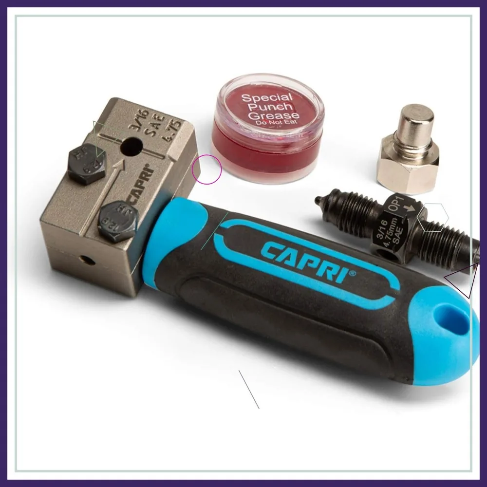 

Двойной инструмент для развальцовки тормозных магистралей 3/16 дюйма, компактный и портативный дизайн