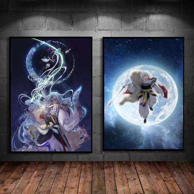 Classic Japanese Anime Inuyasha Sesshomaru Canvas Poster Wall Decoration Painting Child Room Decoration Living Room Home Decor