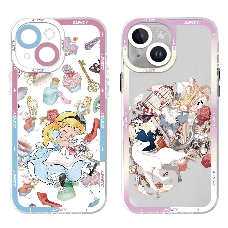 Disney Alice in Wonderland Phone Case for Samsung Galaxy A23 A53 A73 A72 5G A22 A52 A42 A21s A32 A52s A12 A33 A13 Cover