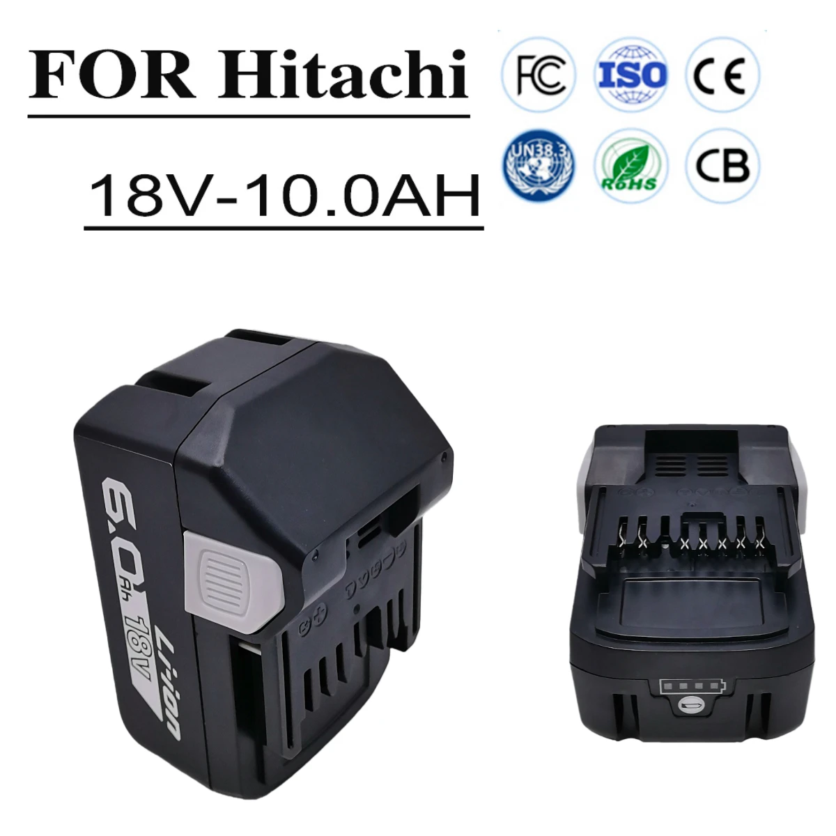 

Литий-ионный аккумулятор для электроинструментов Hitachi 18В (модели BSL1850, BSL1860, BCL1815, EBM1830, BSL1840), 6000 мАч, прямые поставки с завода