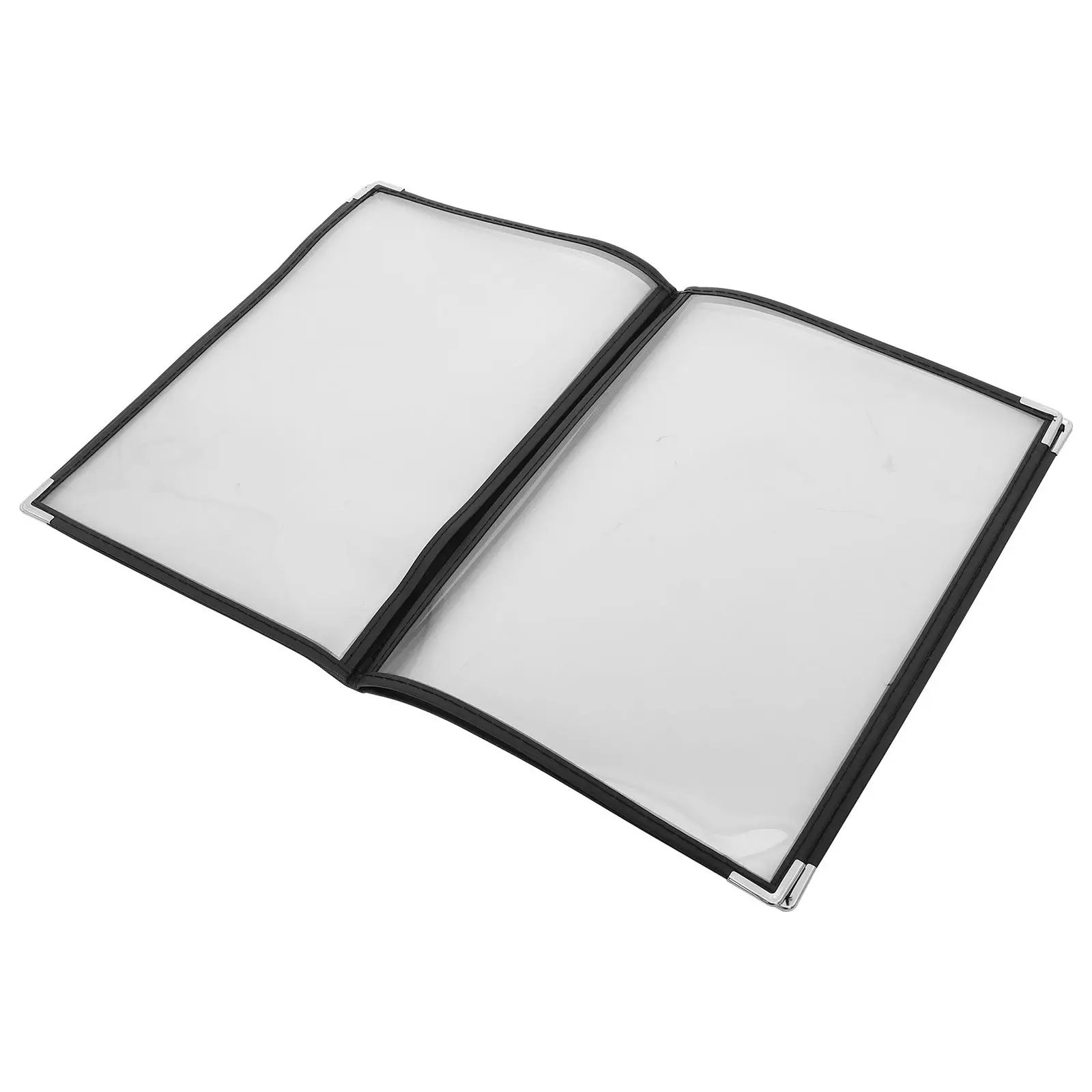 4Pcs A4 Restaurant Menu Cover PVC Refillable Menu Holder Folder Food Drink Display Price List Holder Check Presenter Folder
