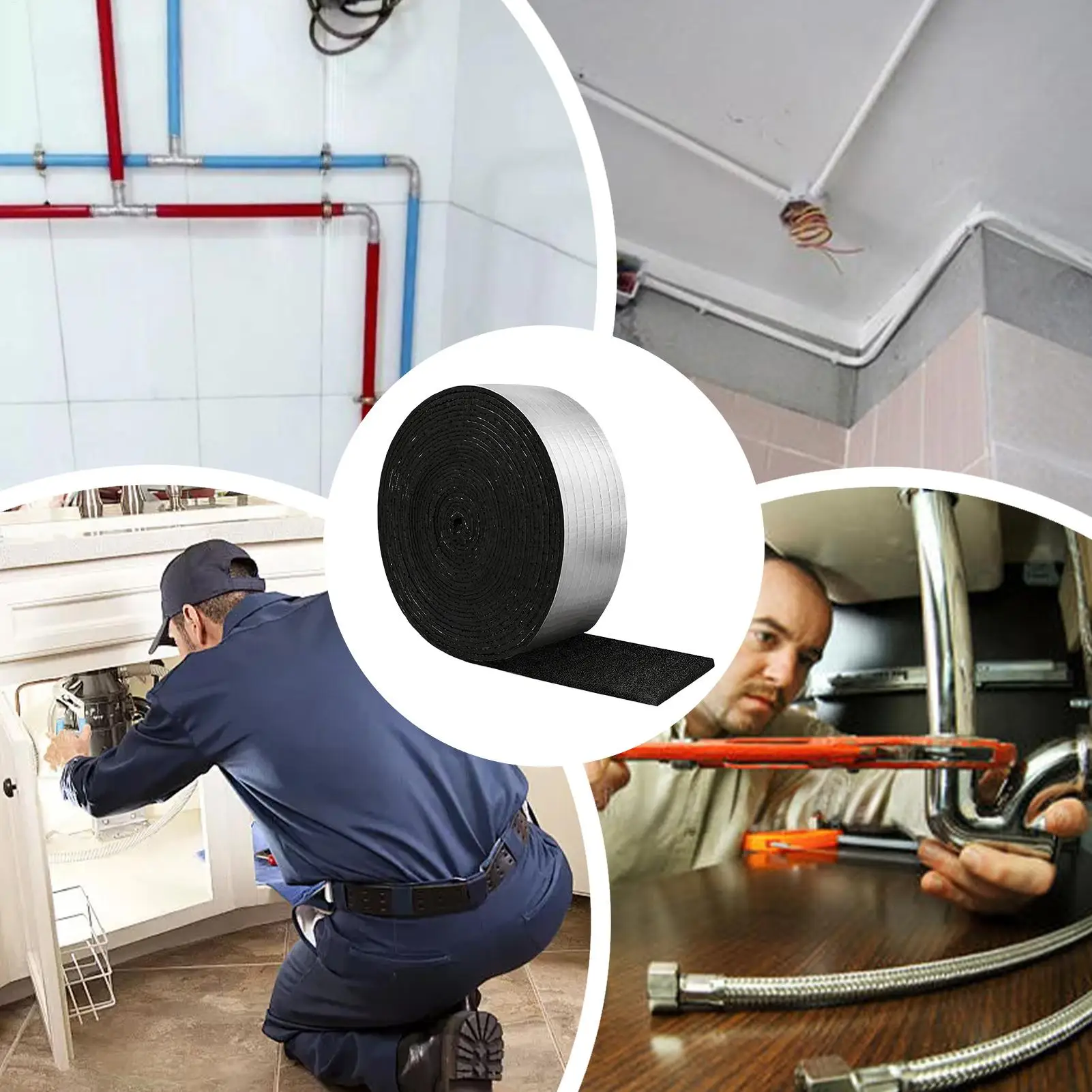 شريط عازل لأنابيب المياه ذاتية اللصق حماية من التجميد في الشتاء شريط حماية من التجميد في الهواء الطلق للأنابيب النحاسية