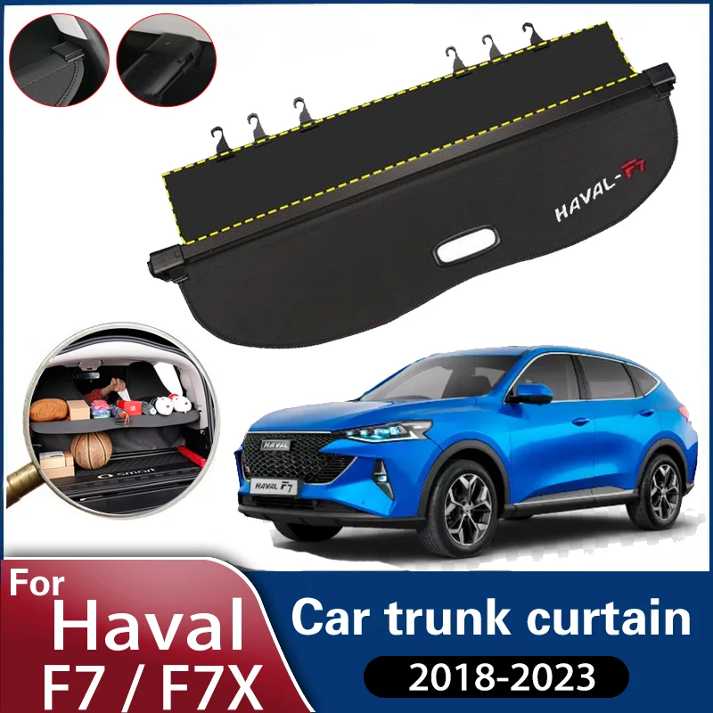 

Trunk Curtain For Haval F7 Accessories F7X 2018~2023 Car Trunk Curtain Covers Rear Rack Partition Shelter Decoration Accessories