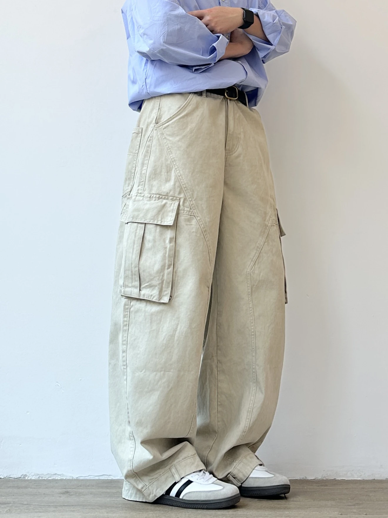 

Retro American Waed Work Pants Men's Loose Straight Leg Wide Leg Casual Long Pants Casual Comfortable Breathable Streetwear