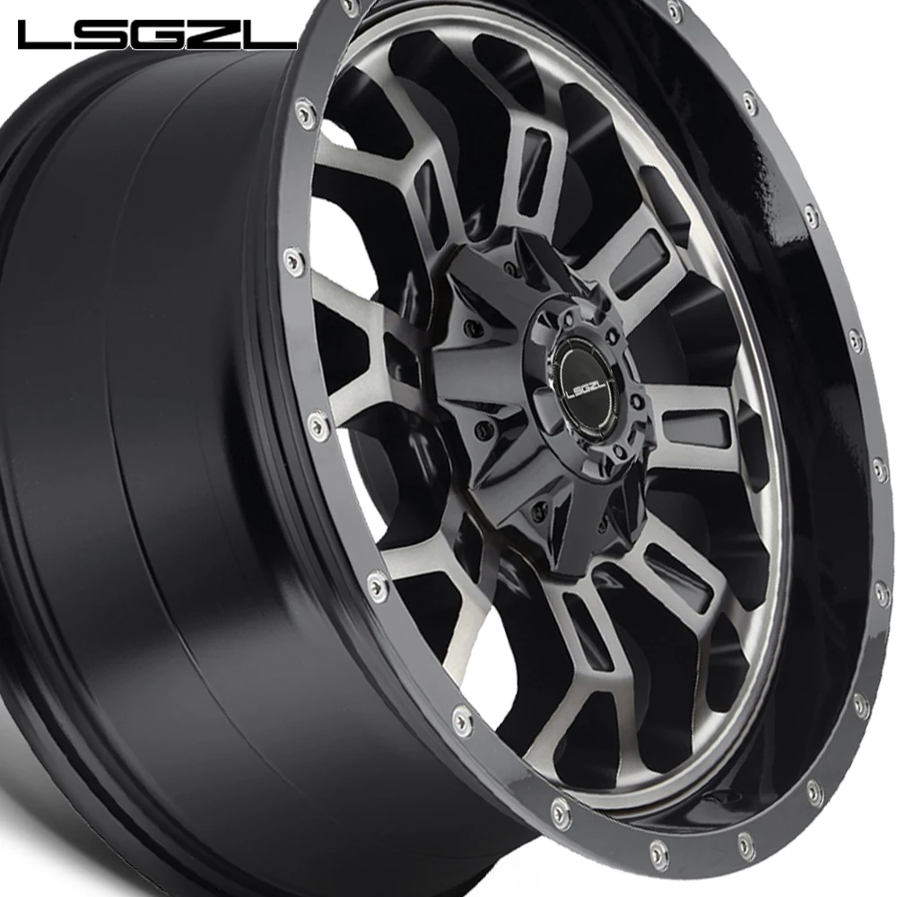 custom 15 16 17 18 20 21 22 24 inch beadlock off road wheel 5x120 5x130 6x139.7 for SUV wheel rims