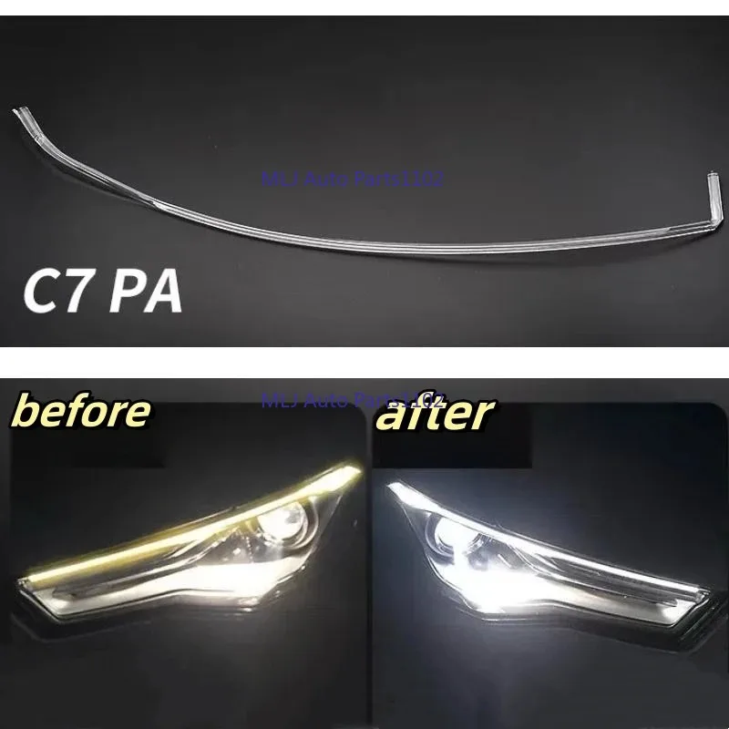 

For Audi A6 C7PA 2016 2017 2018 Xenon Headlight DRL Daytime Running Light Guide Plate Bar tube light guide