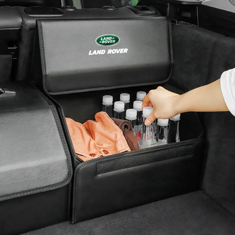 

PU Leather Car Trunk Storage Box Storage Bag Foldable Storage For Land Rover Range Rover Evoque Defender Discovery 3 4 Storage