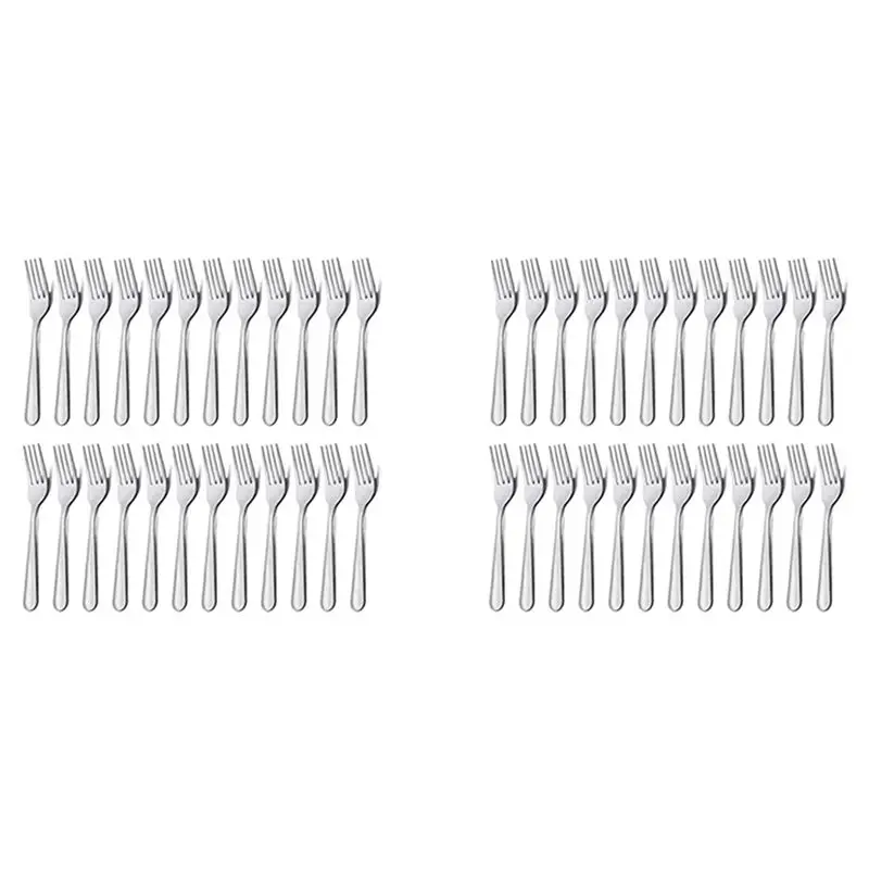 PZHI-48 Pieces Dinner Forks Set 7.1 Inch Silver Stainless Steel Dinner Forks, Forks Silverware, Forks For Home, Kitchen