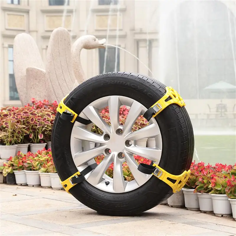 New Car Snow Tire Chains Mud Tyre Wheels Thick Anti-Skid Belt For Car/SUV/Truck Portable Easy To Mount Emergency Traction