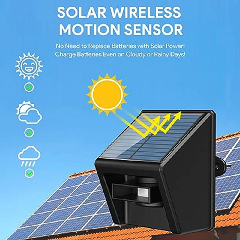 ข้อเสนอยอดนิยม Solar Driveway Alarm การตรวจจับอินฟราเรดออดไร้สาย 4 ทิศทางการเหนี่ยวนําพื้นที่แสดงออด