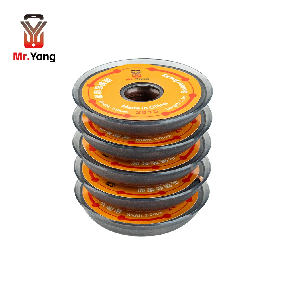 YCS Mr.Yang 2015 2020 ديسولديرينغ جديلة لحام مزيل الفتيل للهواتف المحمولة بغا بقايا منخفضة اللوحة الأم أدوات حزام التخلص