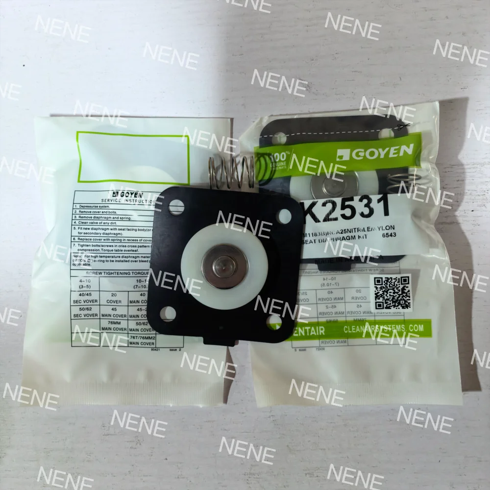 Goyen K2531 Pulse Valve Diaphragm Repair Kit 1 Inch RCAC25FH3 Pulse Jet Valve Industrial Baghouse Dust Collect