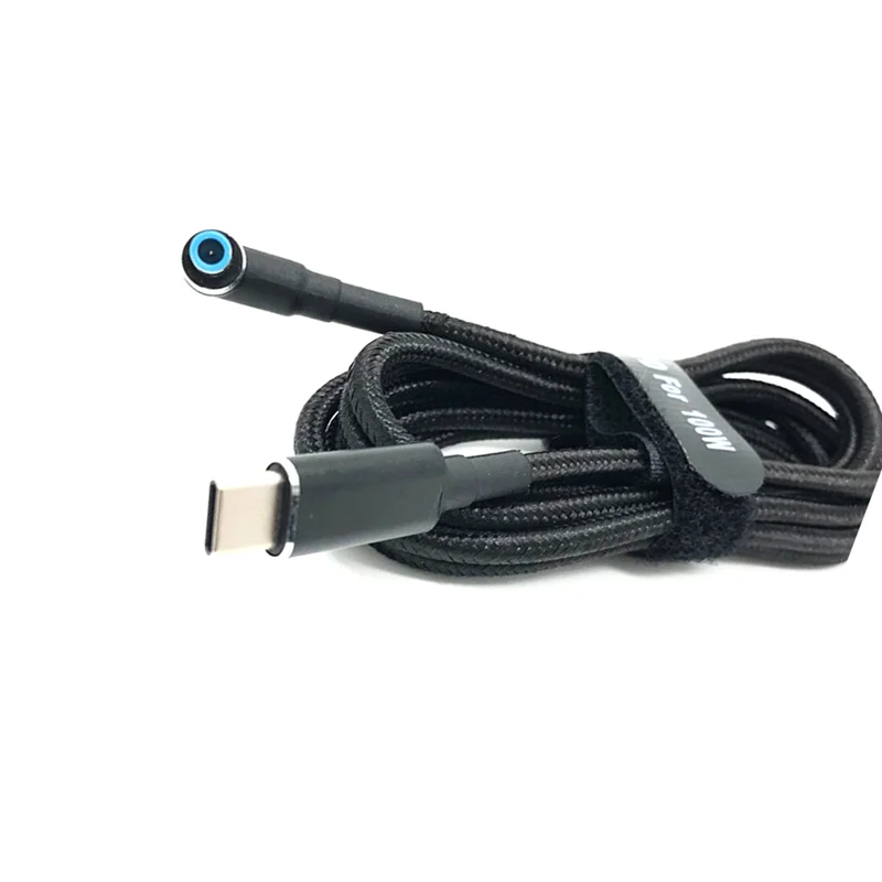 Adaptador de cabo de carregamento usb c para laptop tipo c para dc 4.5x3.0mm conversor 100w pd cabo de alimentação para hp a002