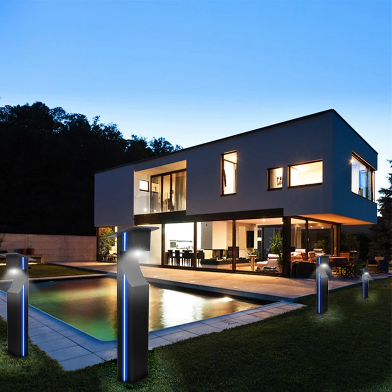 Neues Aluminium profil LED Solar Rasen Licht Outdoor Garten Solar Rasens ystem Boot Licht