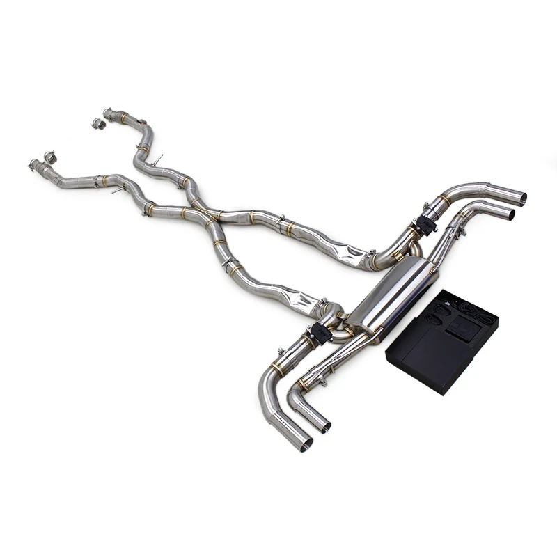 OBM Catback Pipe For Mercedes-Benz GLE580 4.0L 2016-2024 X Pipe Tuning Sound Exhaust System Electric Muffler With Remote Control