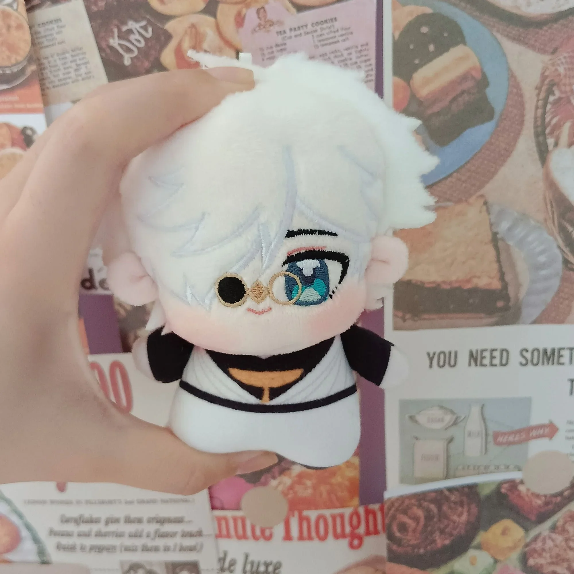 Atelier of Witch Hat Qifrey Plush Keychain Wizard Cloak Sea Body Stuffed Doll Soft Fluffy Anime Character for Gift Collection