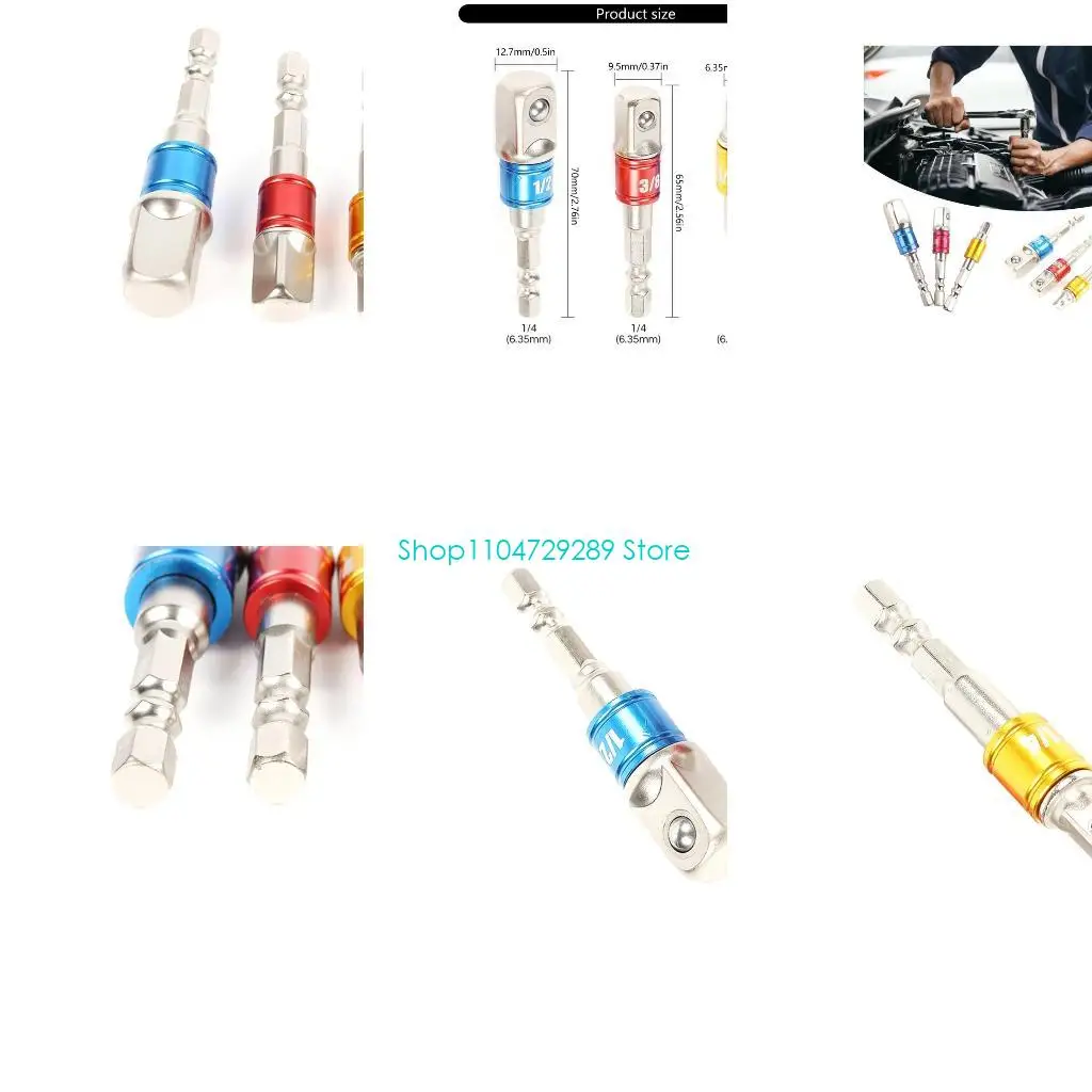

D8KE 1/4IN 3/8IN дюйма в розетку с адаптером адаптера бурового