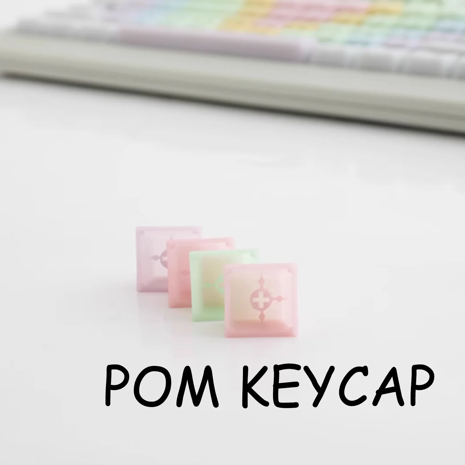 POM Jelly Keycap for Mechanical Keyboard,104 Keys Set,Backlit Support,OEM Profile Rainbow
