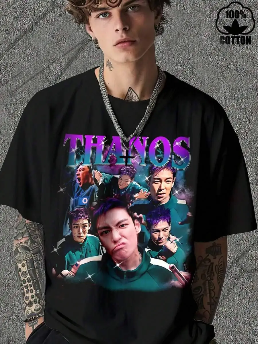 Squid, Y2K, I Am The Legendary Sq THANOS, A Viral Game ...Y2K No Outing, Happy, Horror Fashion Fun Family.Y2K Shirt Value Women's and Men's Unique Prints, Comfortable, Soft, Holiday Gift, Personalized