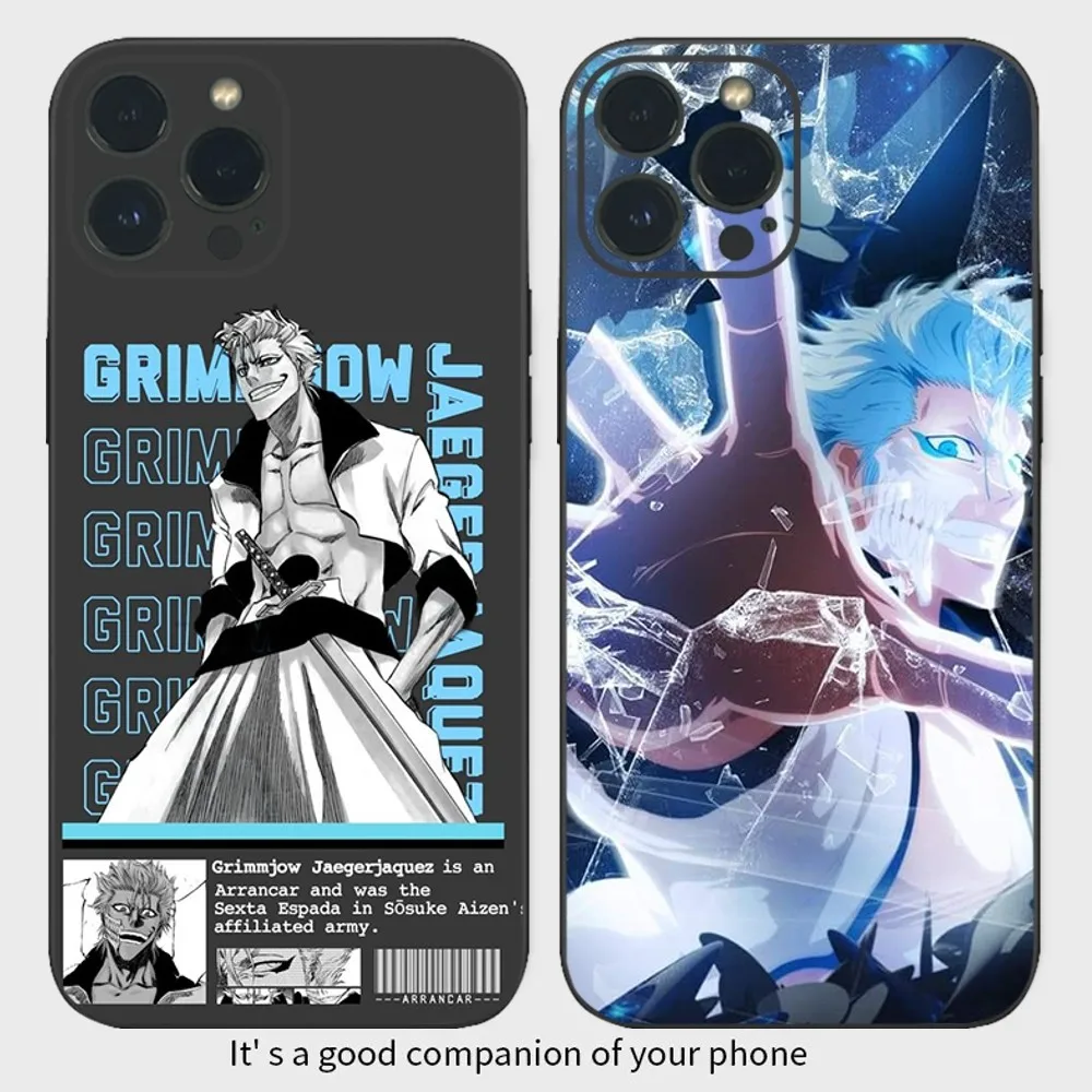 Anime G-Grimmjow J-Jaegerjaquez Phone Case  For iPhone16 15 14 13 12 Mini 11 Pro XS Max X XR SE5 6 7 8 Plus Soft Silicone Cover