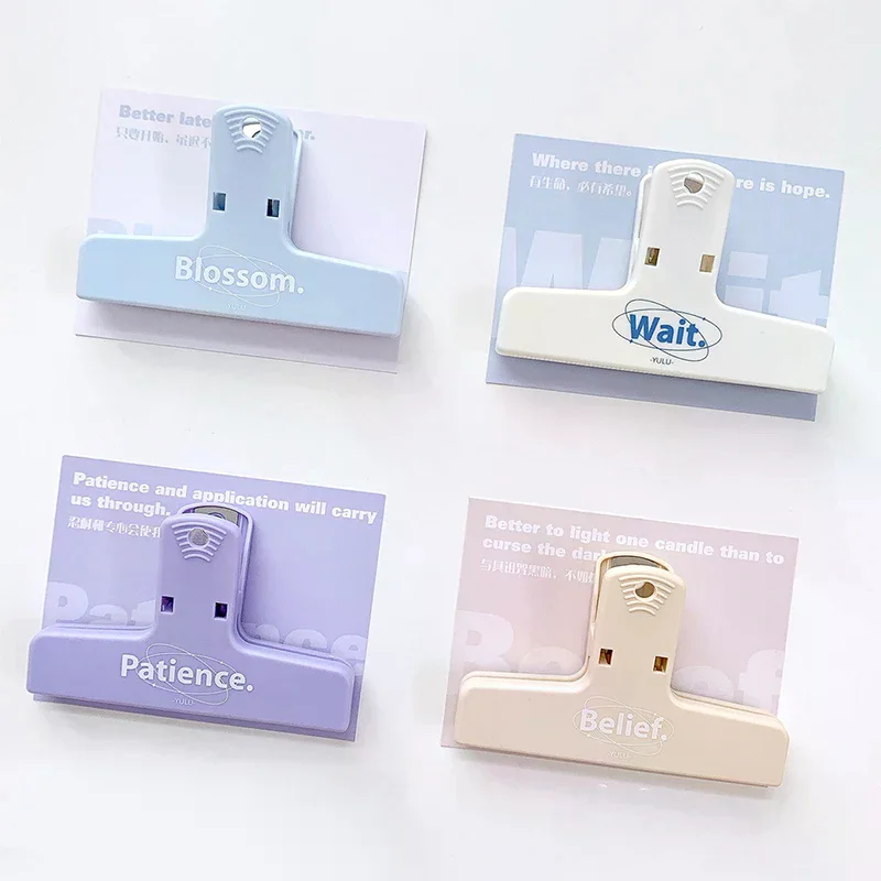 심플 스타일 다기능 자석 클립 메모 폴더 안티 컬링 아티팩트 행잉 홀 포함 학생용 문구류