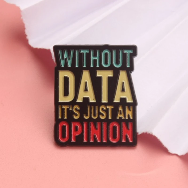 Vintage Data Quote Enamel Pin - 