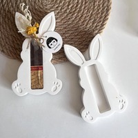 Easter Bunny Chocolate Bracket Silicone Mold DIY Gypsum Rabbit Shape Cash Gift Box Plugin Decorative Resin Mold Crafts Casting