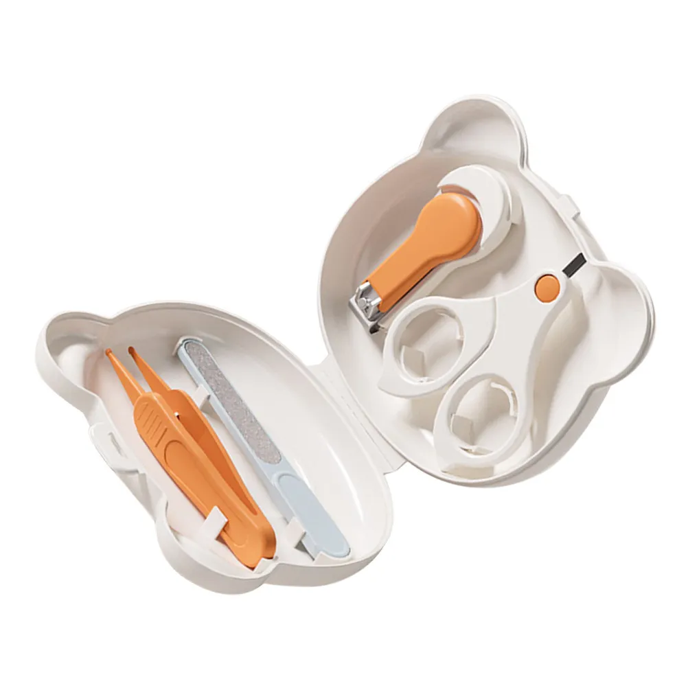 4Pcs Baby Nail Clipper Set Ergonomic Non-Slip Handles Safe Infant Nail Care Kit Portable Lightweight Stainless Steel Newborn