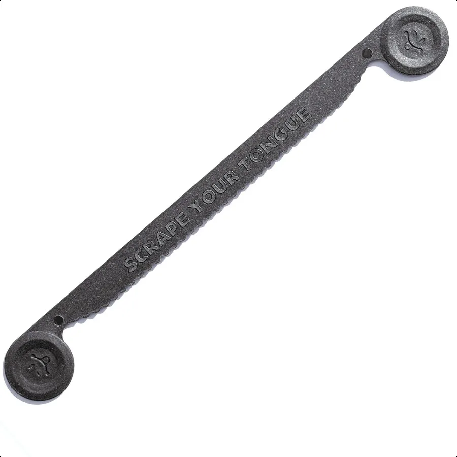 ScrapeYourTongue 1 مكشطة اللسان اليومية لصحة الفم. 100 منظف لسان قابل لإعادة التدوير وقابل لإعادة الاستخدام ومقاوم للكمامة عدد واحد (عبوة من #1