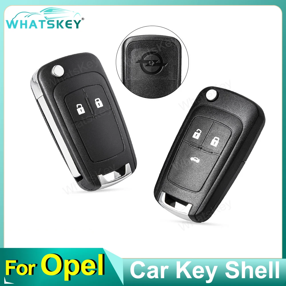 WhatsKey Top Quality Flip 2/3 Button Folding Remote Key Shell Case For Opel Vauxhall Astra H J Insignia Adam Vectra C Corsa D