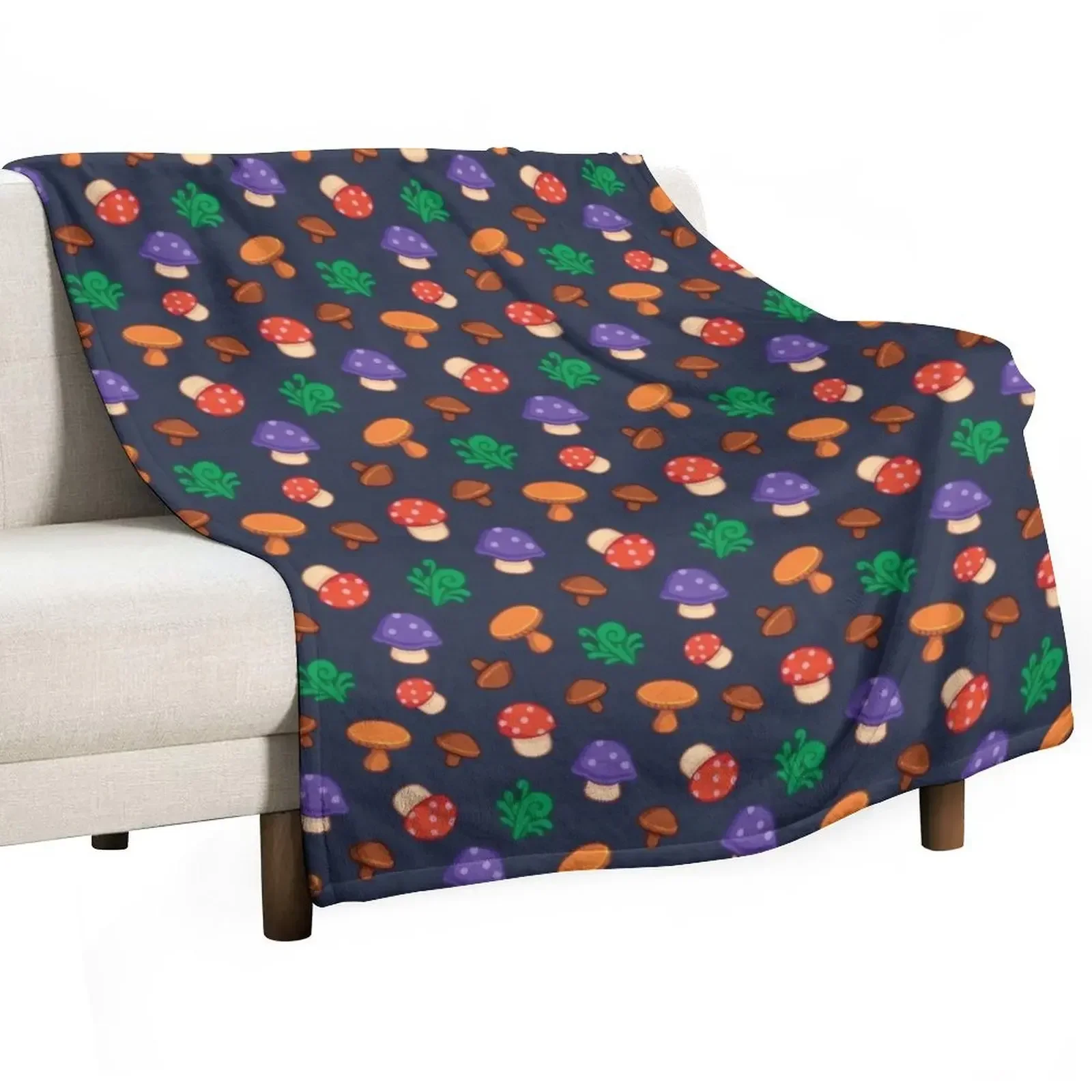 Stardew Valley Mushrooms Throw Blanket Plush bed plaid Blankets