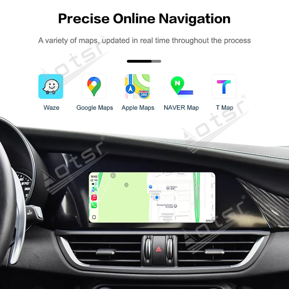 Wireless CarPlay Android Auto Decoder For Alfa Romeo Giulia Stelvio Giulietta 2017~2019 Supported HDMI Mirror Link Camera USB BT