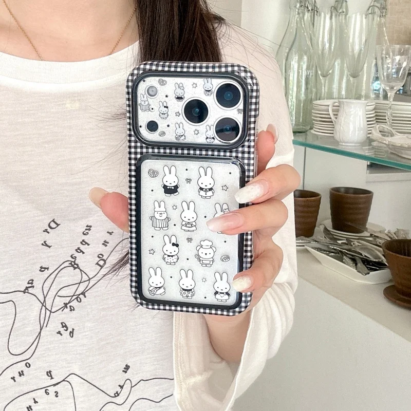 Cute Cartoon 3D Shiny Star Miffy Sparkling Phone Case For iPhone 18 17 16 15 Pro Max Glitter Miffy Funny Shake Cover﻿﻿﻿﻿﻿﻿﻿