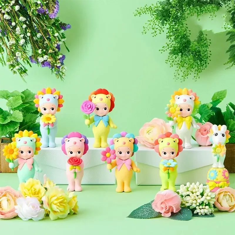 Anime Sonny Angel Blind Box Flower Series Kids Toys Angel Girls Candy House Series Figurines Trendy Toys Car Decorations Christm