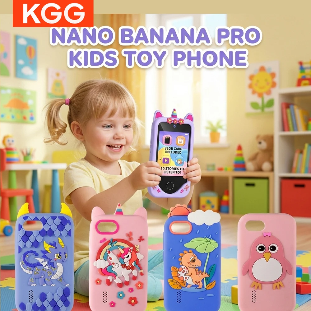 

Обучающий игрушечный телефон с сенсорным экраном 2,8 дюйма, двумя камерами, обучающими играми, воспроизведением видео, 32 ГБ памяти, идеальный подарок для детей 3-6 лет