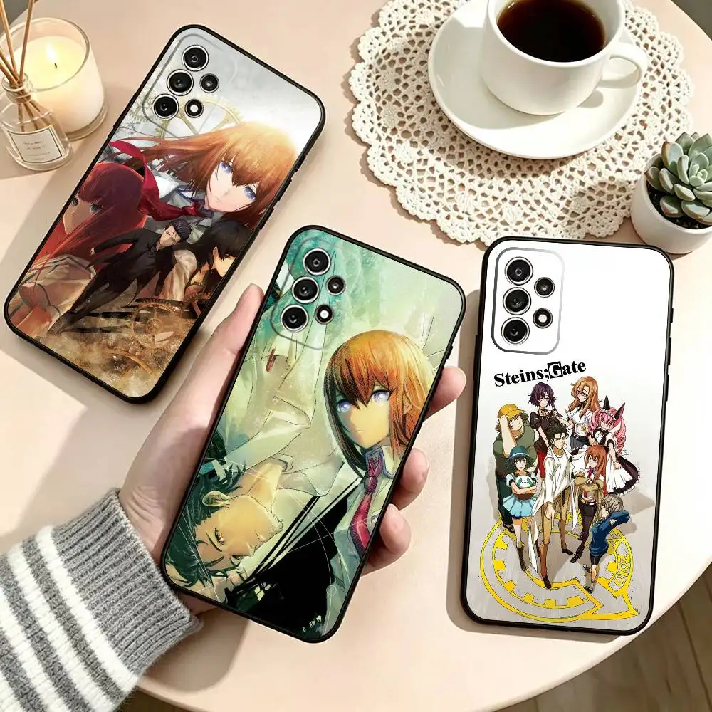 Cool S-Steins G-Gate Phone Case For Samsung S25,S24,S21,S22,S23,S30,Ultra,S20,Plus,Fe,Soft Silicone Black Cover