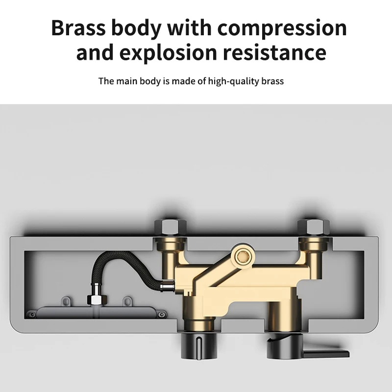 Ensemble complet de pomme de douche gris Gunmetal, avec augmentation de la pression et pulvérisation supérieure d'écran géant, spray manuel multifonctionnel