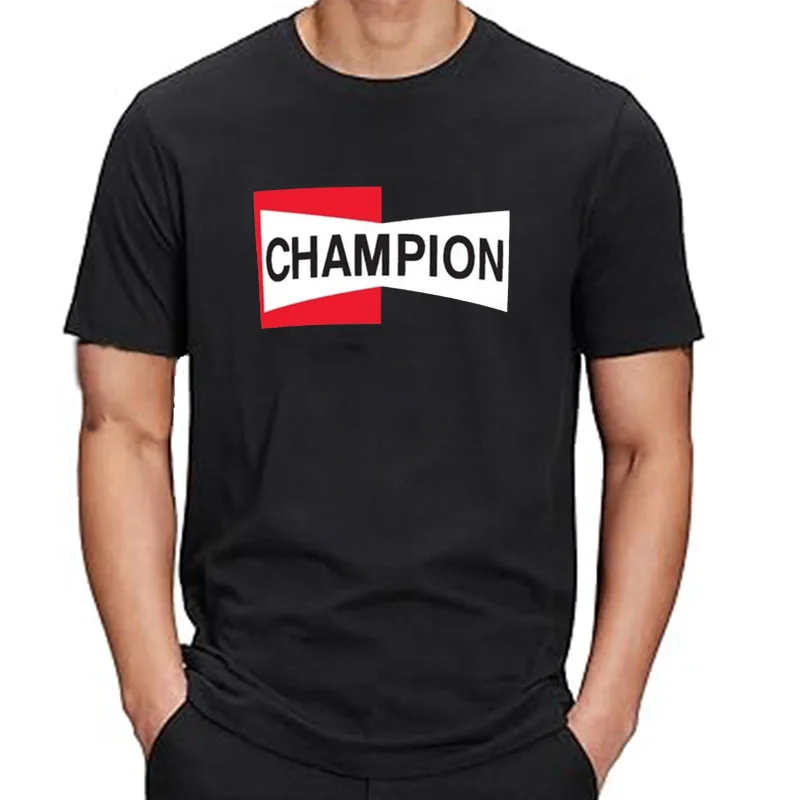 Camiseta de Campeón spark plug essential para hombre, ropa de gran tamaño, novedad