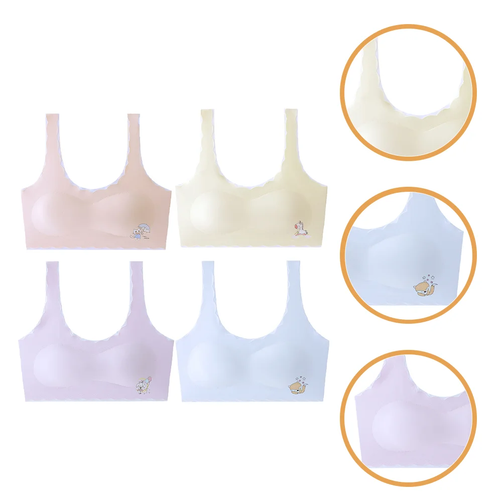 4 pezzi reggiseni per ragazze reggiseno sportivo per adolescenti 10 16 biancheria intima da allenamento in nylon confortevole traspirante senza bordi in acciaio facile da lavare