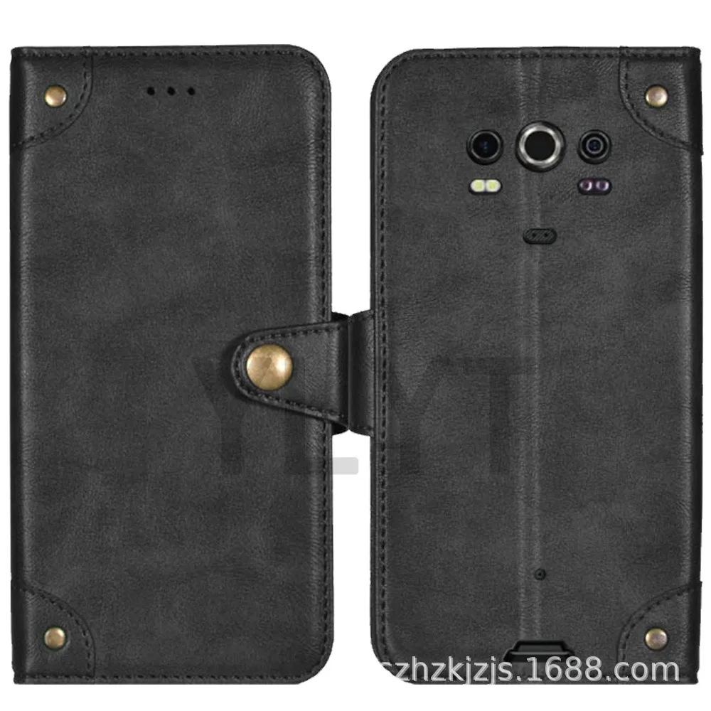 For Ulefone Armor 27/Armor 27 Pro case Metal Buckle retro Leather Back Case Cover Phone Accessories